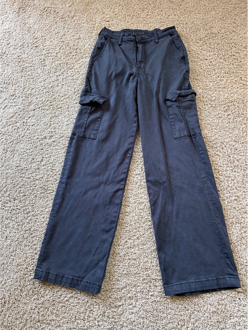 Women's KUT from the Kloth Miller High-Rise Wide-Leg Cargo Pants, Black Size 4